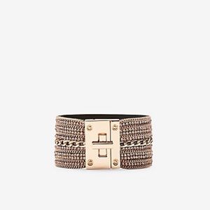 NWOT Express Rhinestone Turnlock Cuff Bracelet